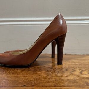 Lauren Ralph Lauren Brown Leather High Heel Pumps